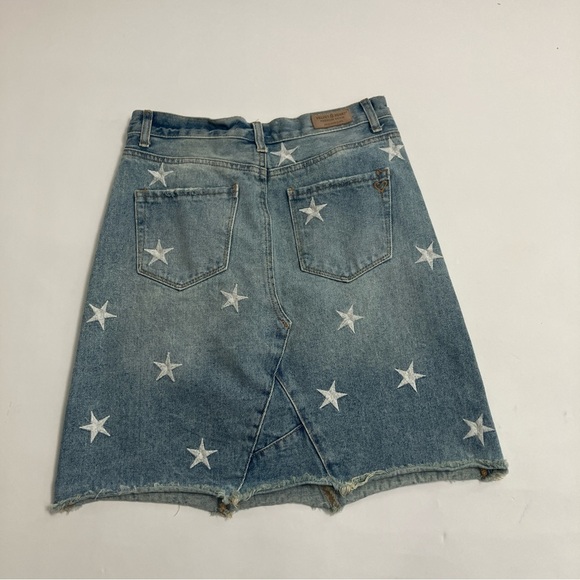 VELVET HEART star embroidered denim midi skirt - Picture 5 of 5